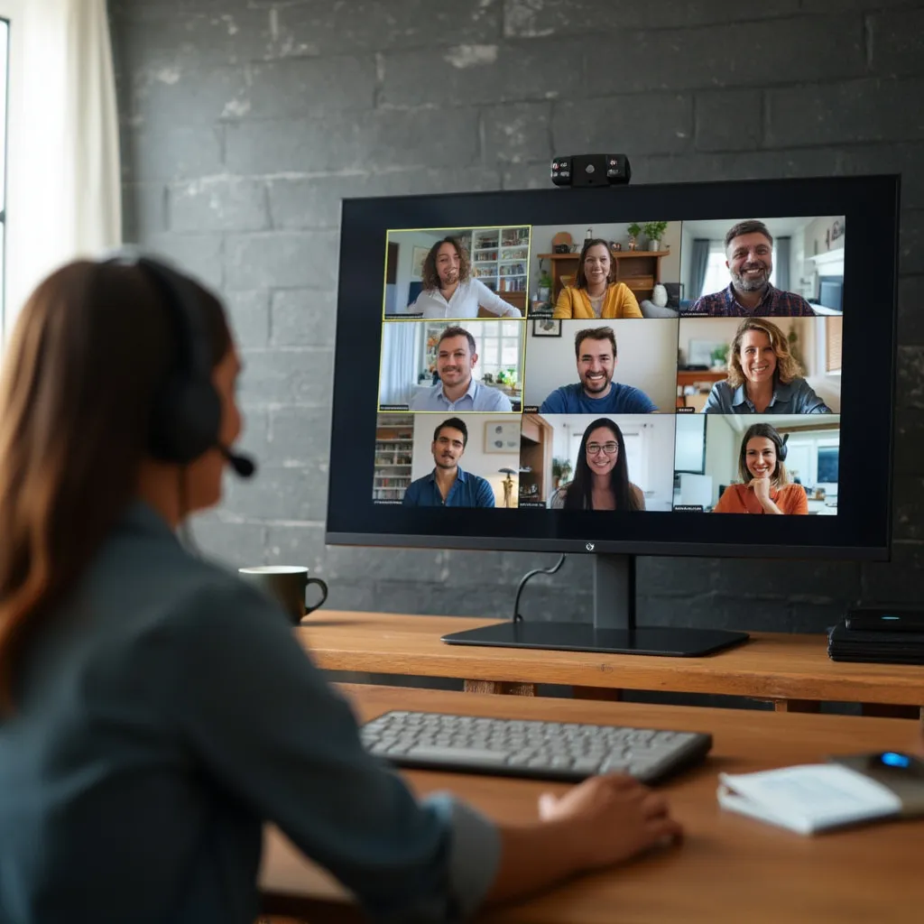 Sesión de formación virtual con estudiantes