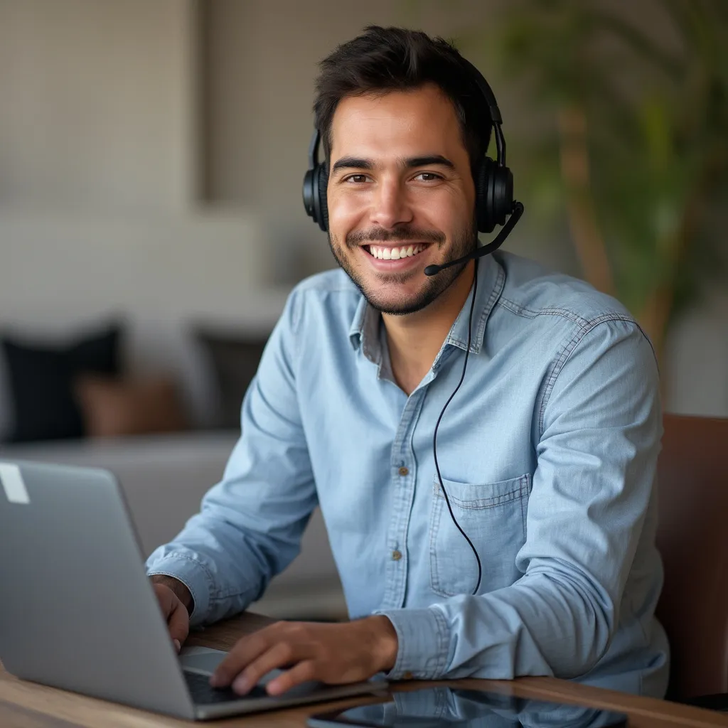 Martín, ahora trabaja para una empresa internacional